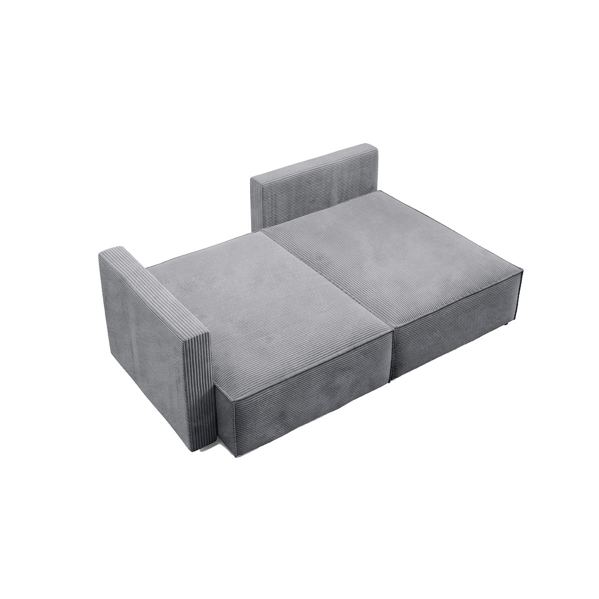 Canapé d'angle réversible modulable et convertible Georgia Gris clair - vue 7