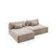 Canapé d'angle réversible modulable et convertible Georgia Taupe