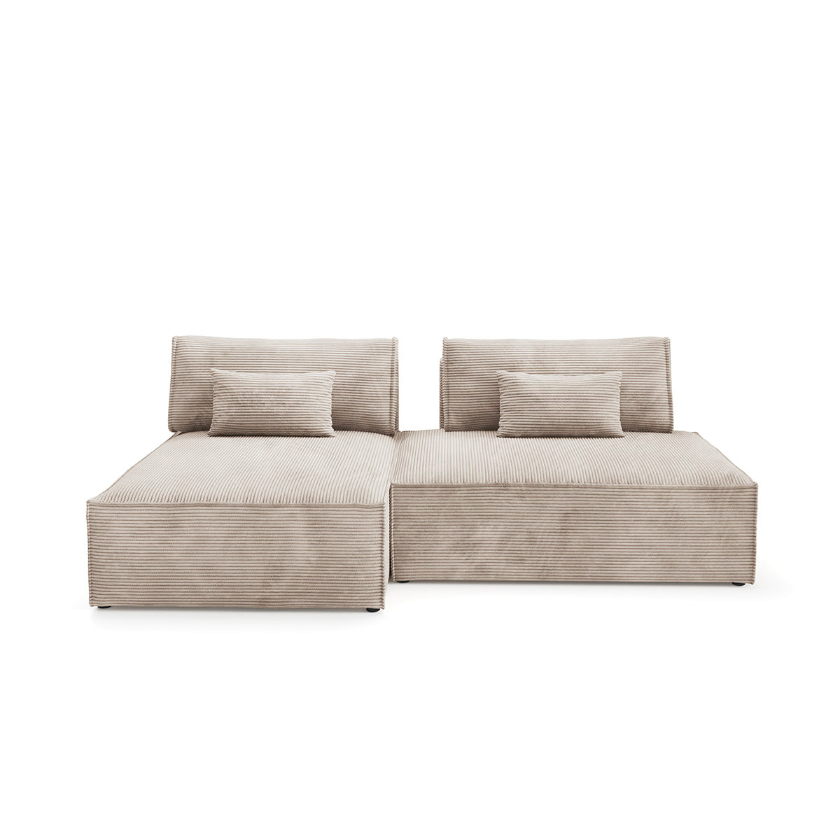 Canapé d'angle réversible modulable et convertible Georgia Taupe - vue 4