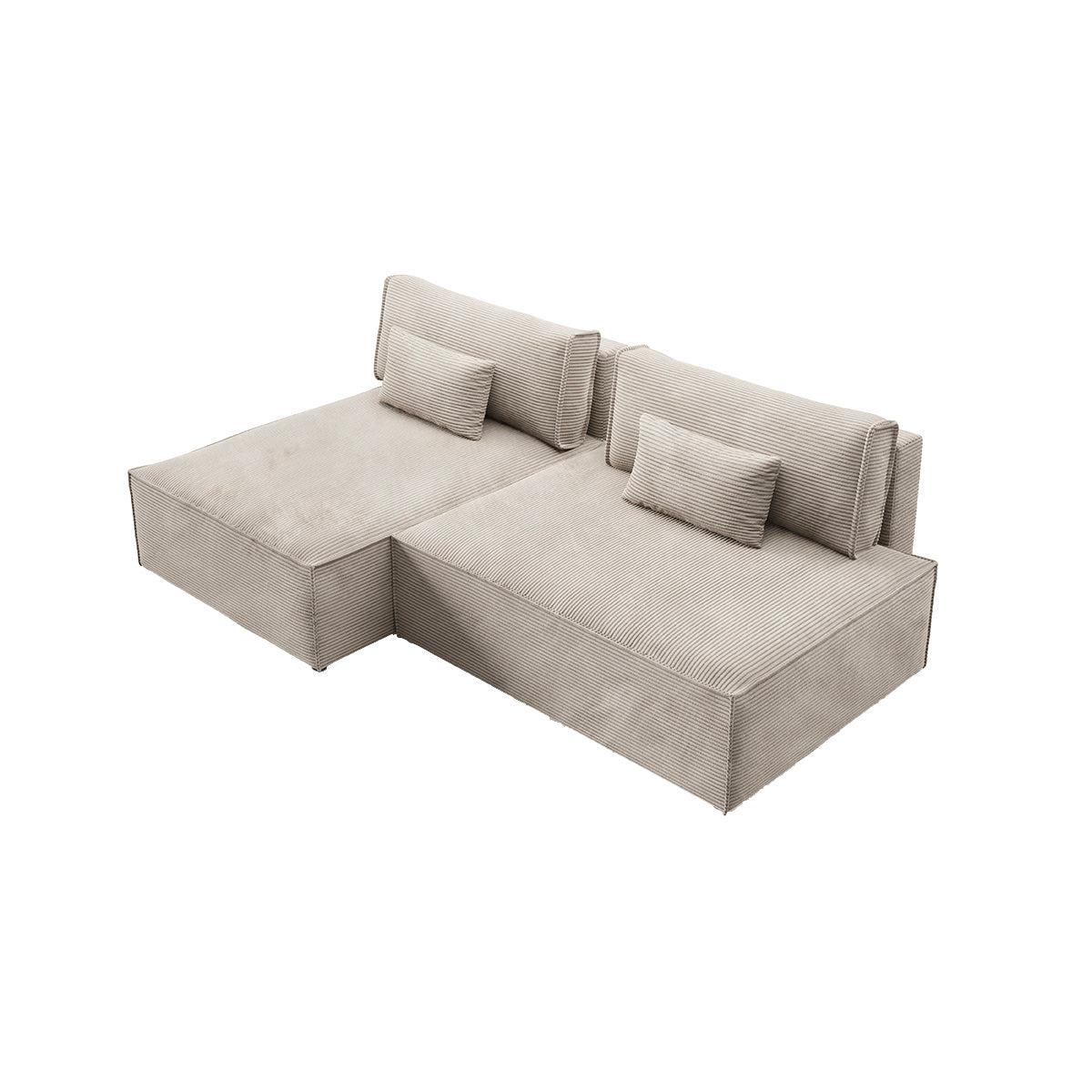 Canapé d'angle réversible modulable et convertible Georgia Taupe - vue 5