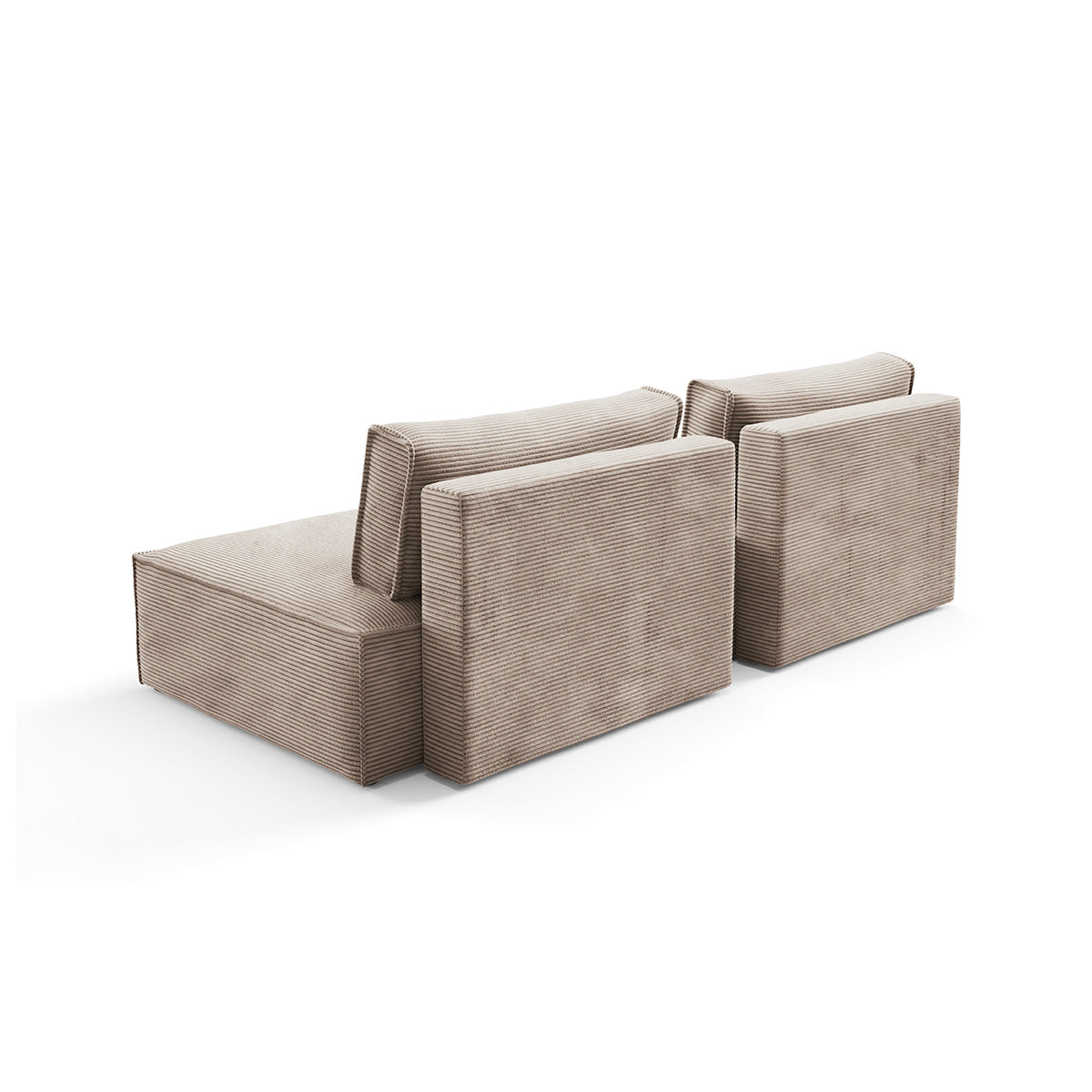Canapé d'angle réversible modulable et convertible Georgia Taupe - vue 6