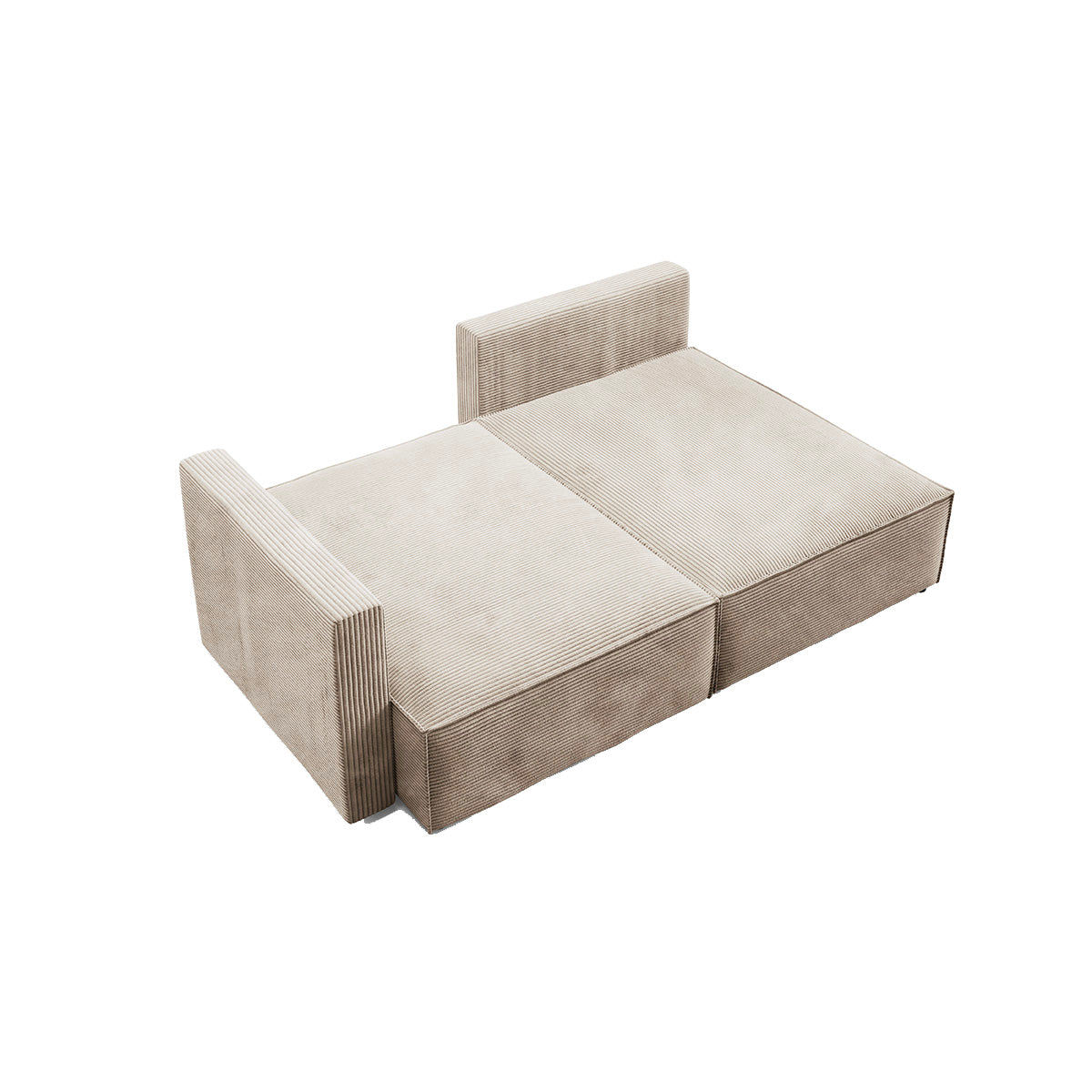 Canapé d'angle réversible modulable et convertible Georgia Taupe - vue 7