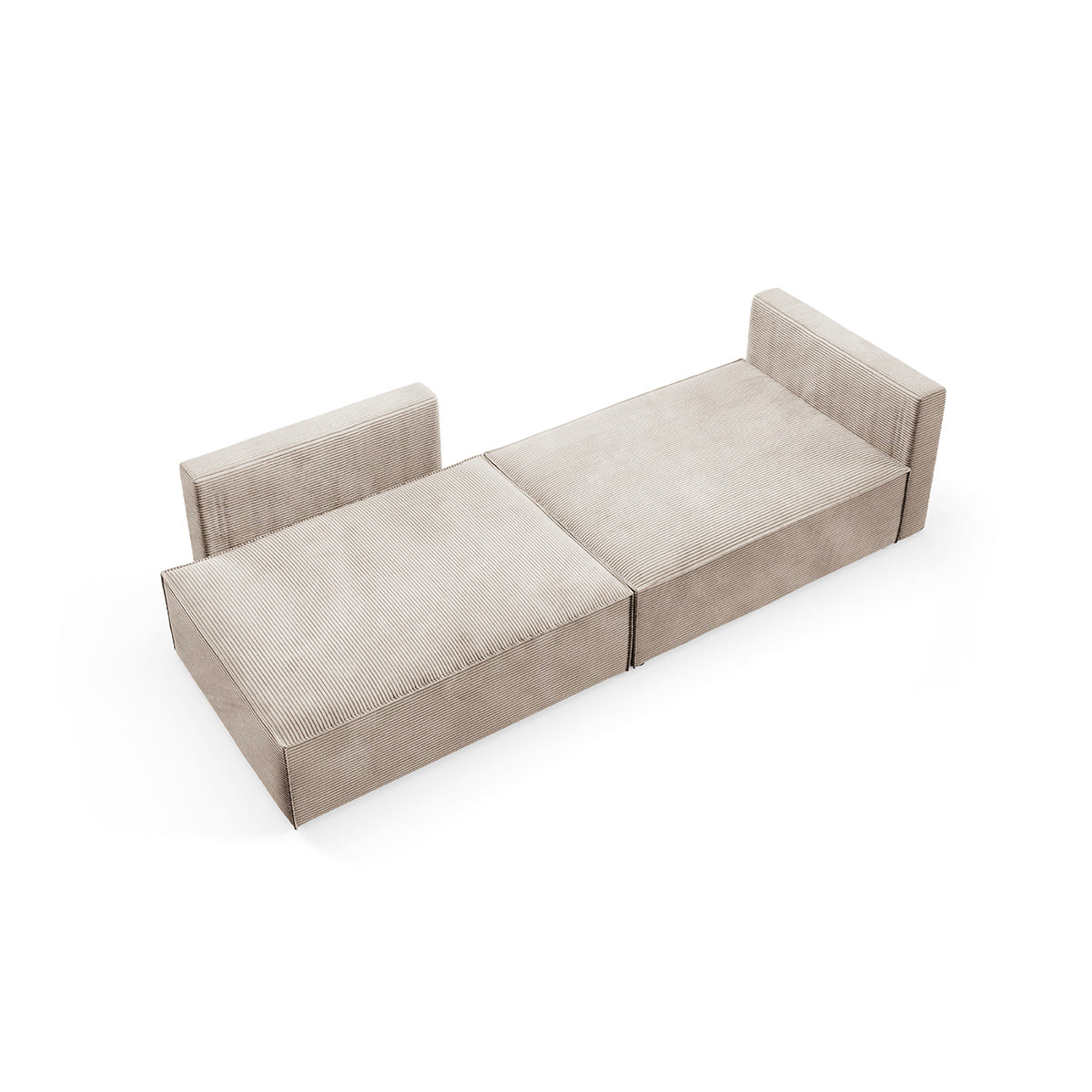 Canapé d'angle réversible modulable et convertible Georgia Taupe - vue 8