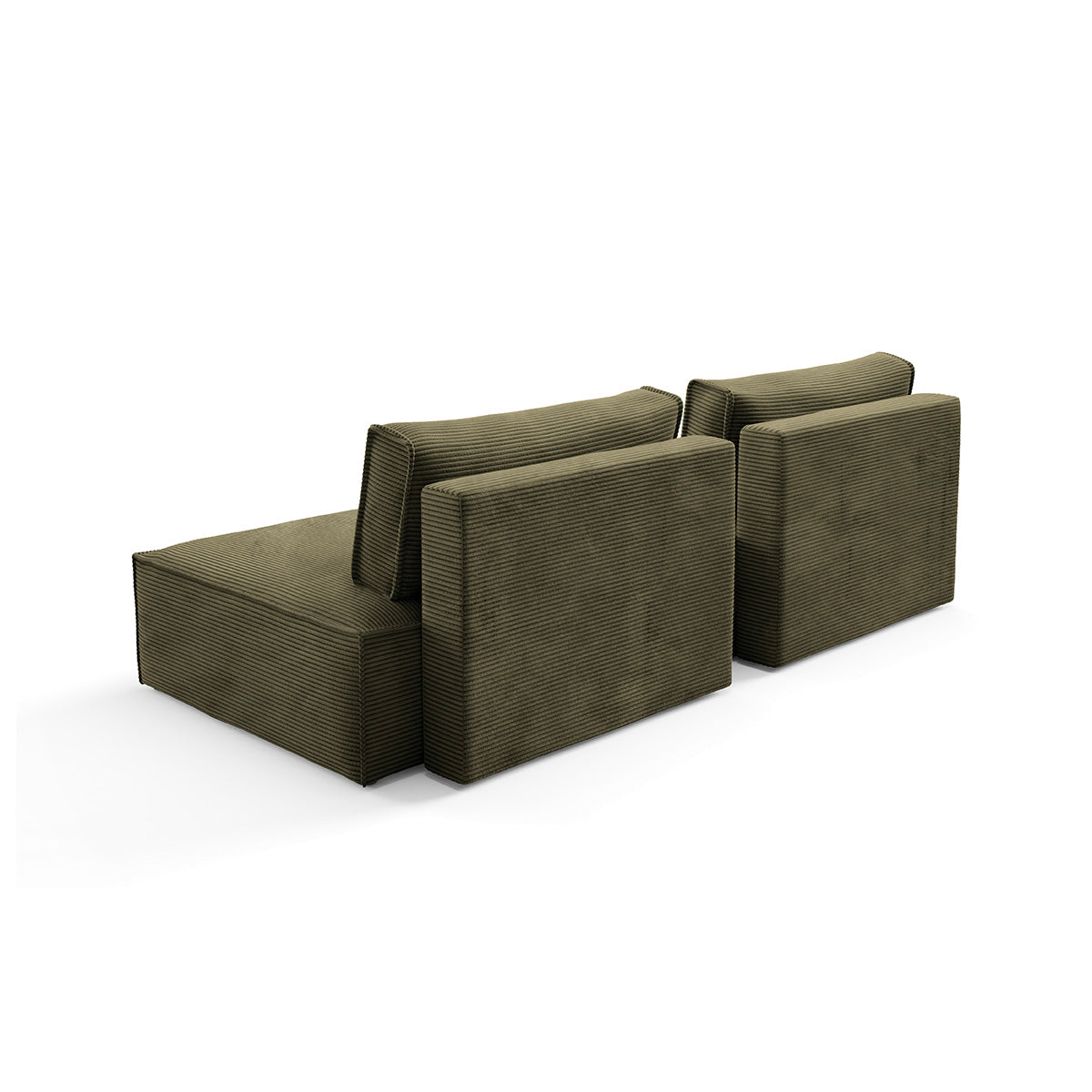 Canapé d'angle réversible modulable et convertible Georgia Vert - vue 6
