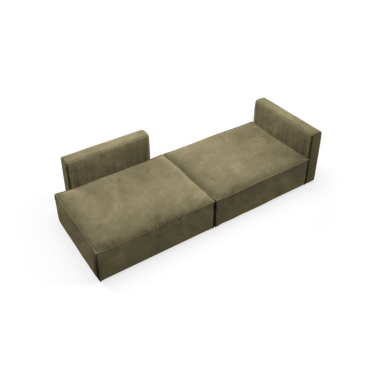 Canapé d'angle réversible modulable et convertible Georgia Vert - vue 8