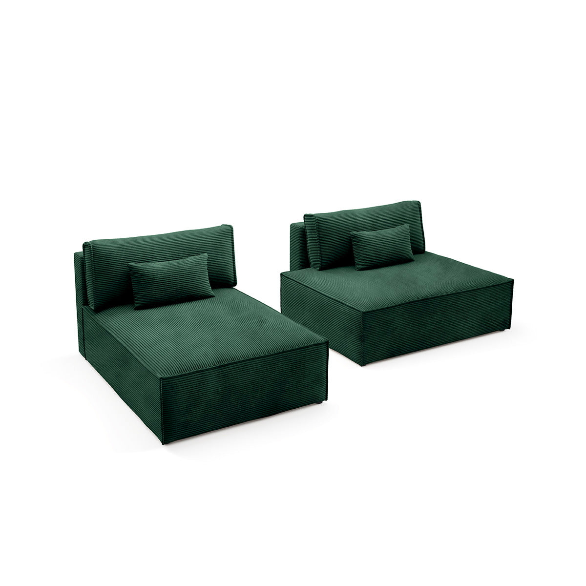Canapé d'angle réversible modulable et convertible Georgia Vert sapin - vue 3