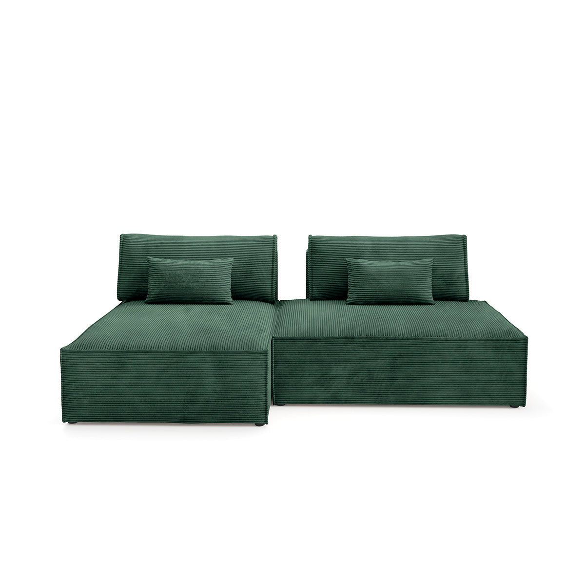 Canapé d'angle réversible modulable et convertible Georgia Vert sapin - vue 4