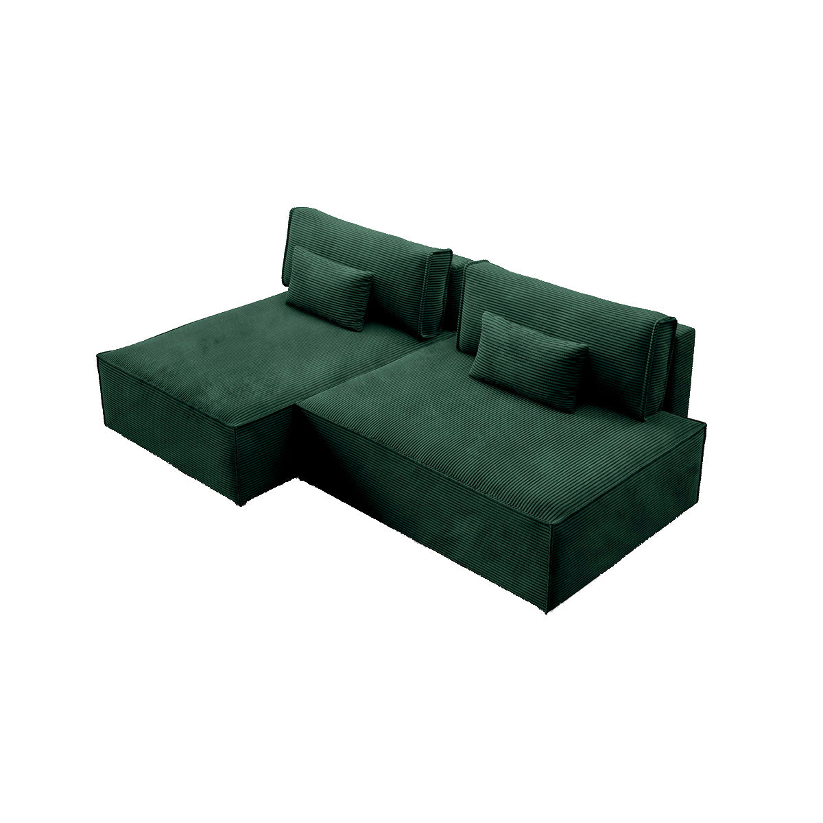 Canapé d'angle réversible modulable et convertible Georgia Vert sapin - vue 5