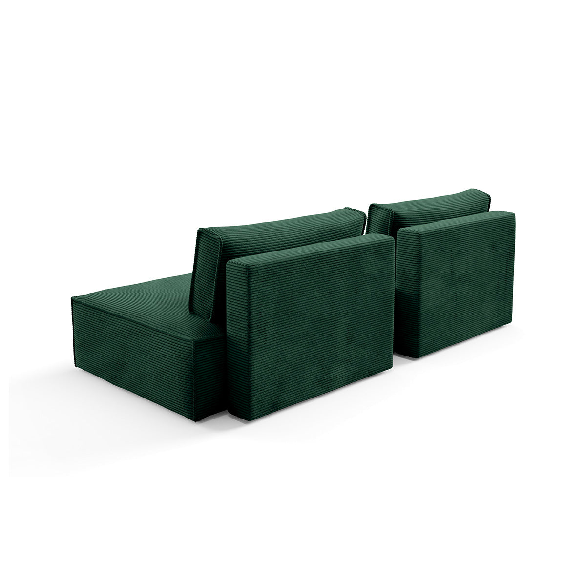 Canapé d'angle réversible modulable et convertible Georgia Vert sapin - vue 6