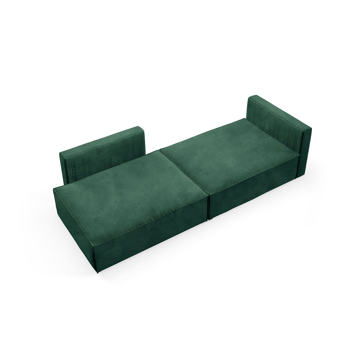 Canapé d'angle réversible modulable et convertible Georgia Vert sapin - vue 8