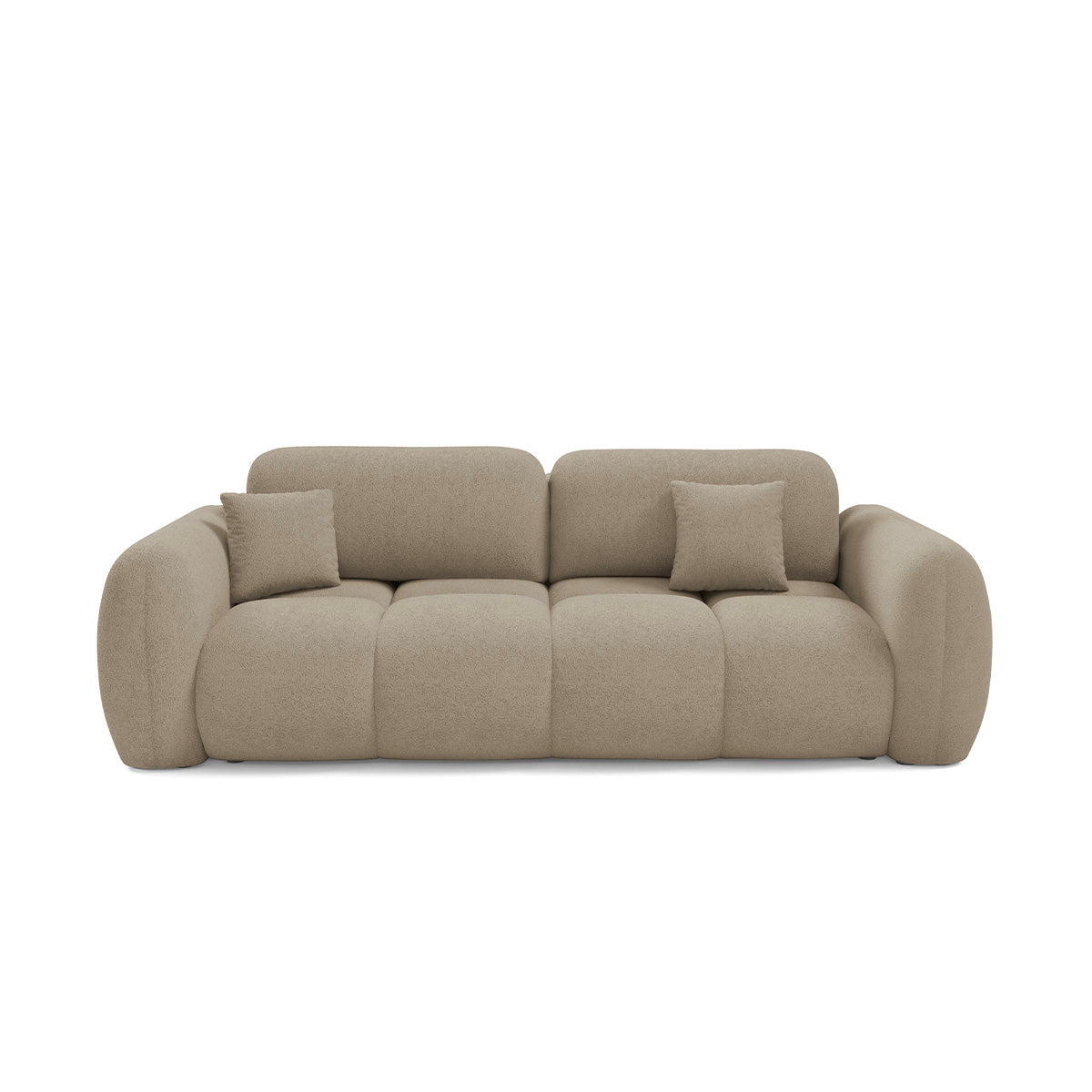 Canapé convertible 3 places avec coffre Livio Beige - vue 3