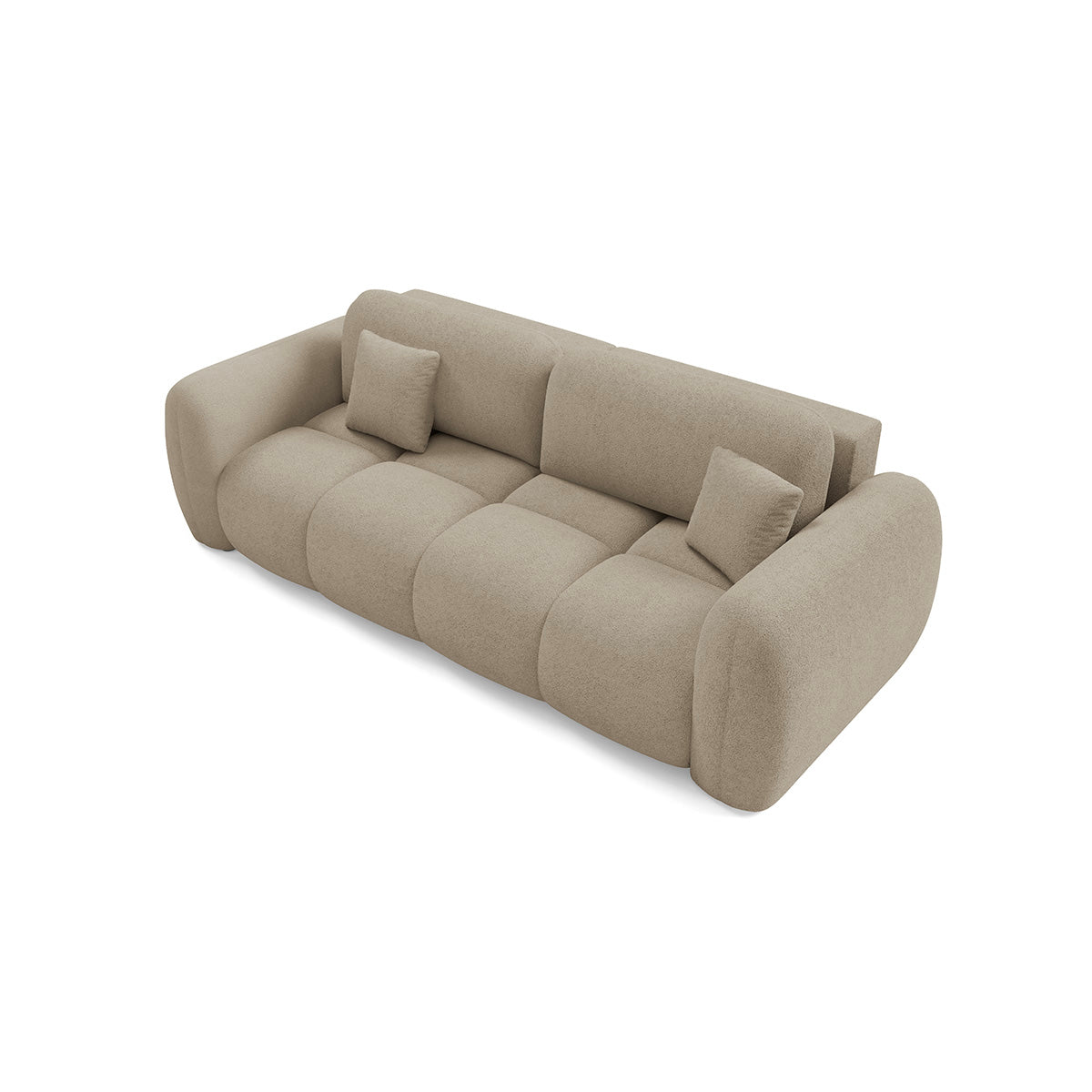 Canapé convertible 3 places avec coffre Livio Beige - vue 4