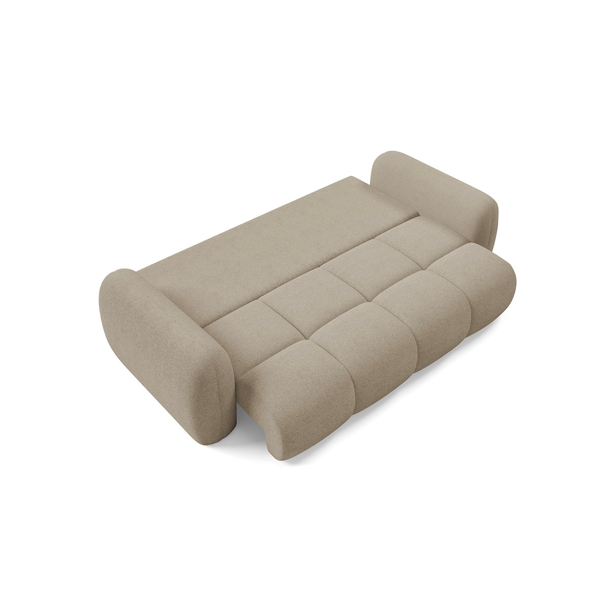 Canapé convertible 3 places avec coffre Livio Beige - vue 7