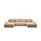 Canapé en U 4 places convertible avec coffre Ivana Beige