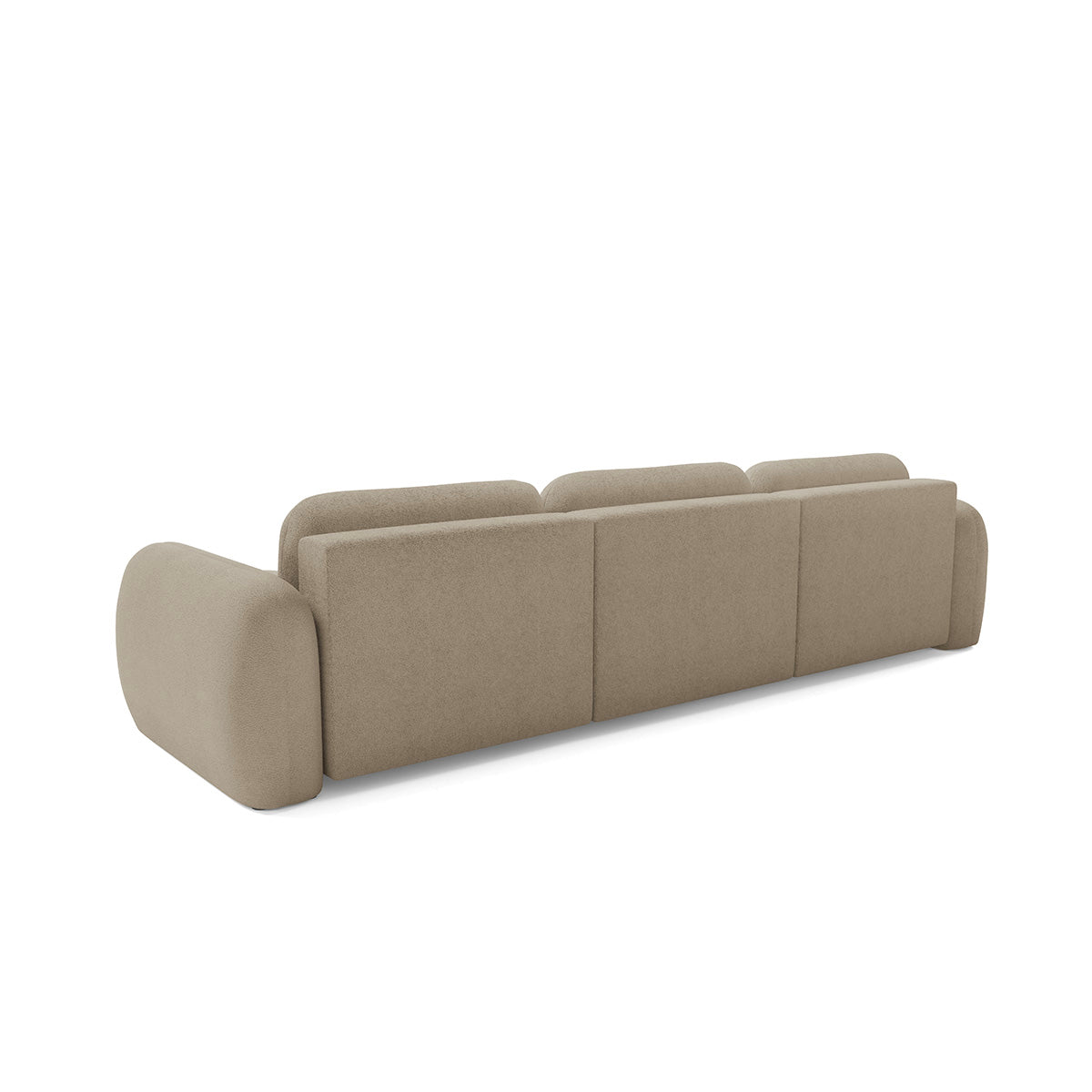Canapé en U 4 places convertible avec coffre Livio Beige - vue 4