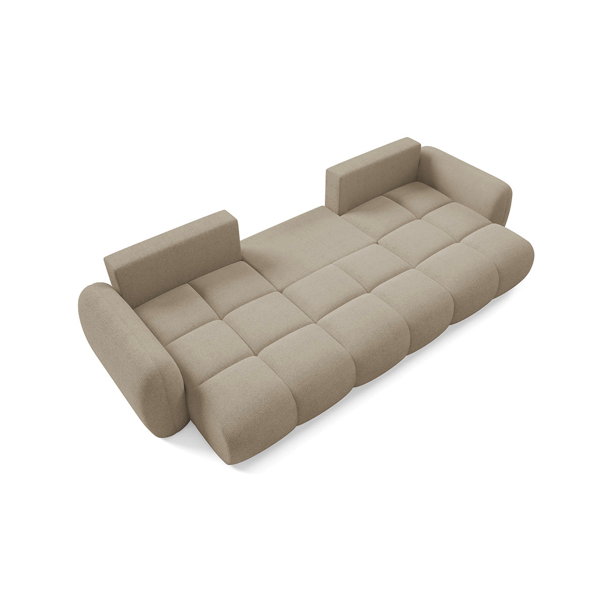 Canapé en U 4 places convertible avec coffre Livio Beige - vue 6