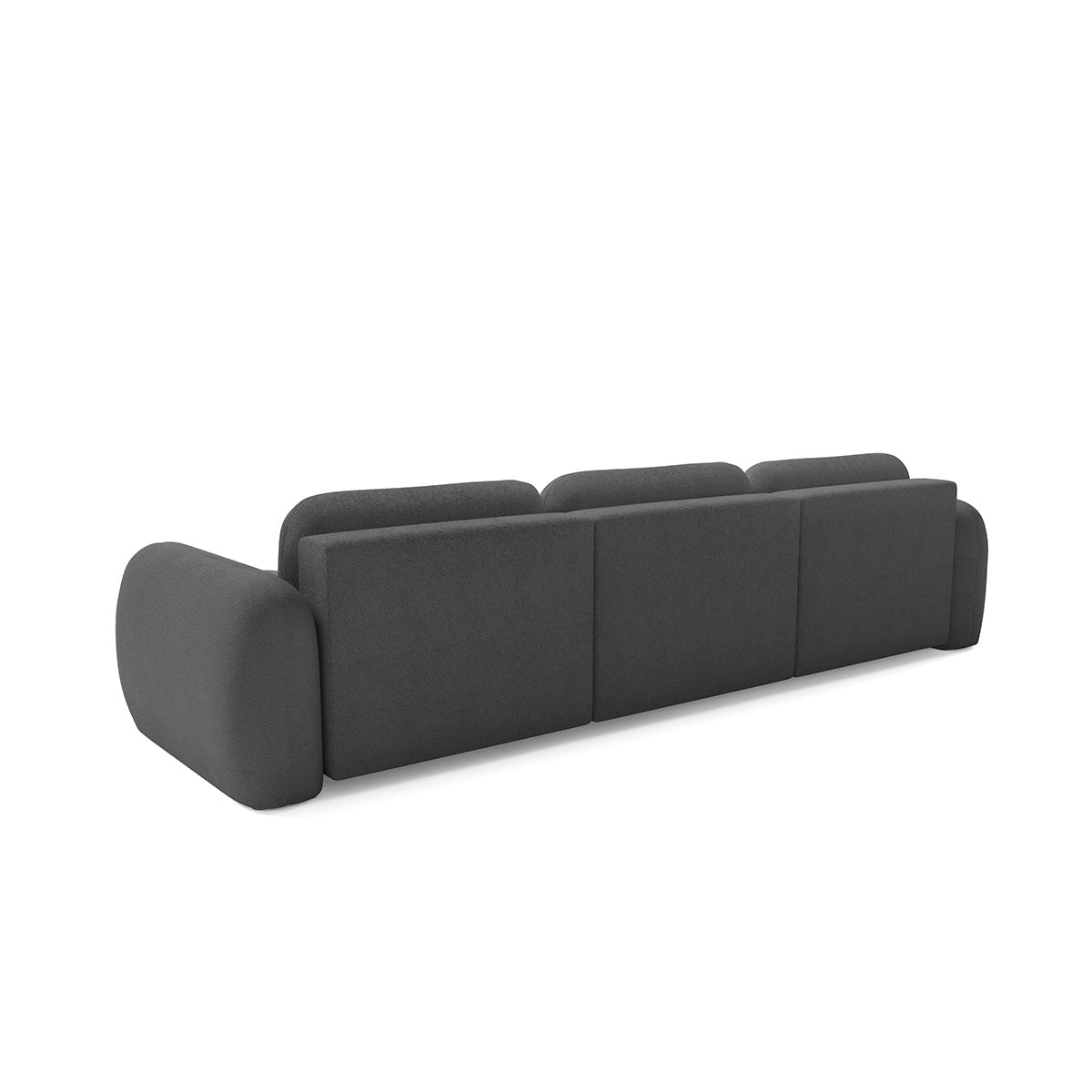 Canapé en U 4 places convertible avec coffre Livio Gris foncé - vue 4