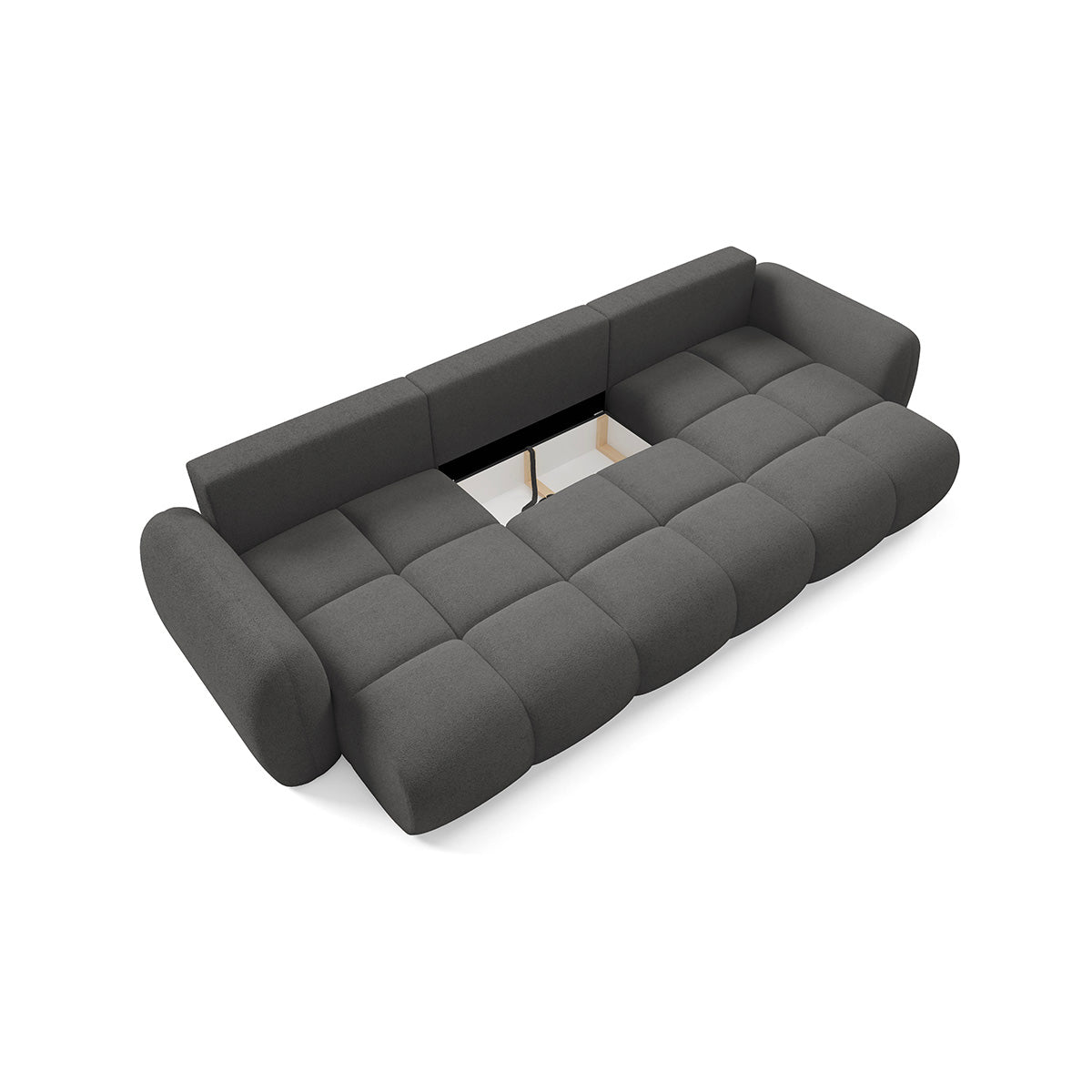 Canapé en U 4 places convertible avec coffre Livio Gris foncé - vue 5