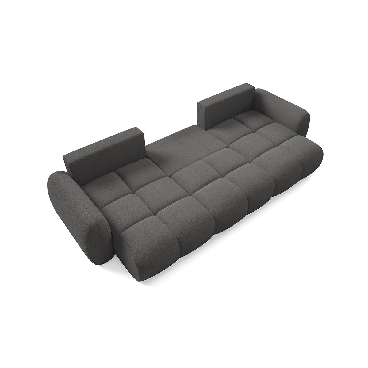 Canapé en U 4 places convertible avec coffre Livio Gris foncé - vue 6