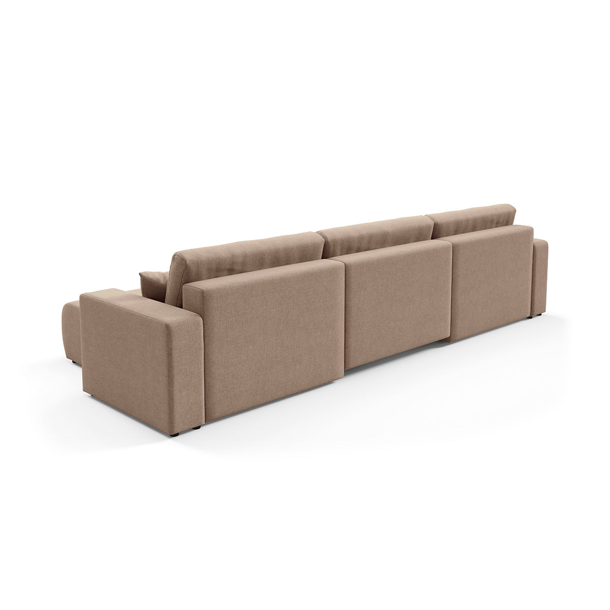 Canapé en U 5 places convertible avec coffre Giulia Beige - vue 5