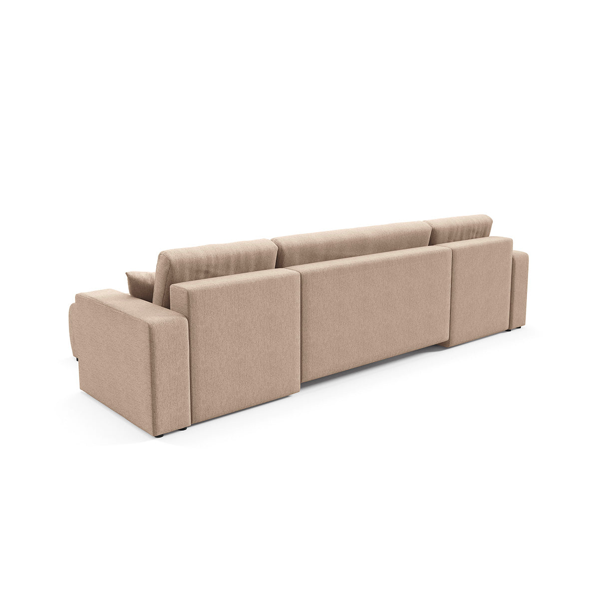 Canapé en U 5 places convertible avec coffre Vasco Beige - vue 5