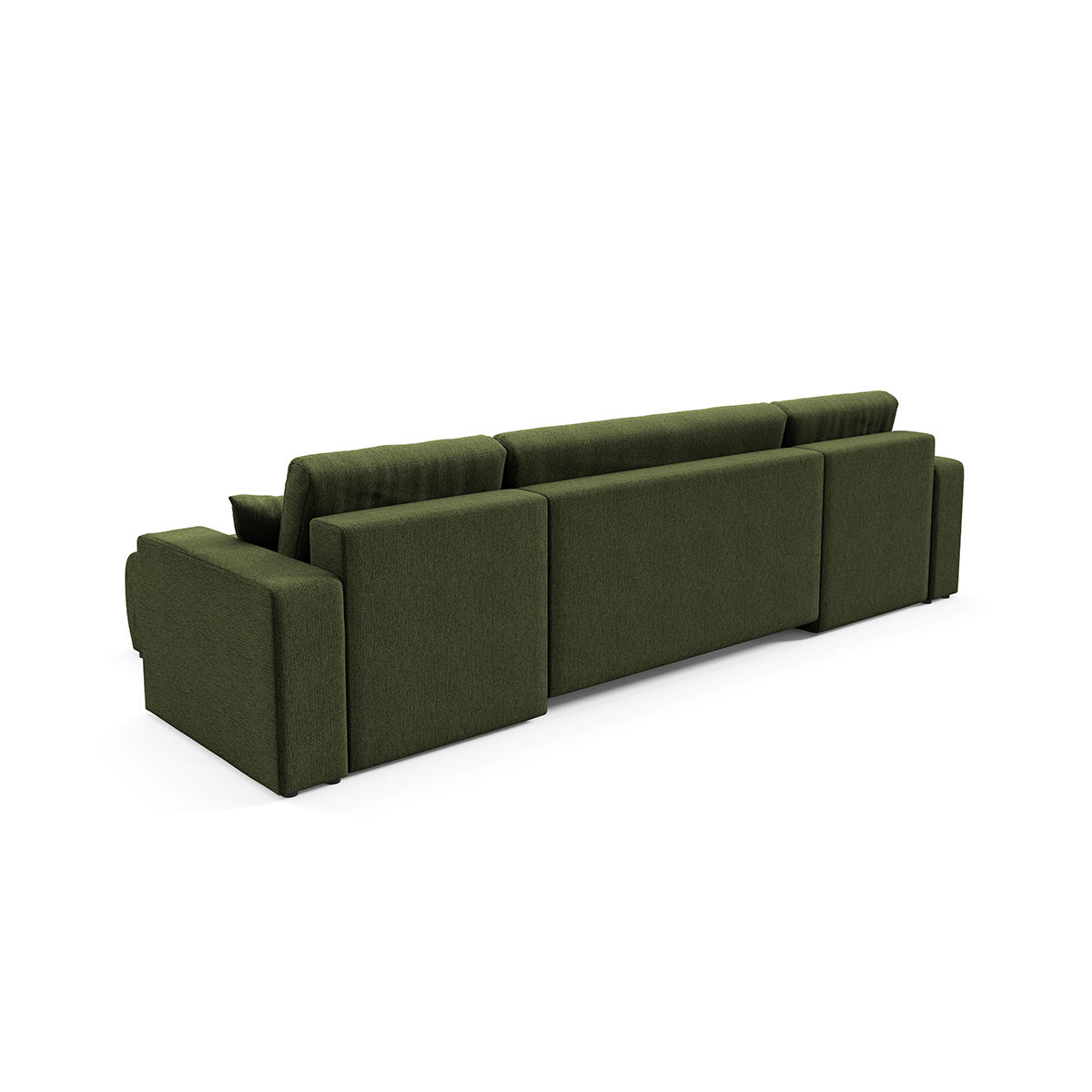 Canapé en U 5 places convertible avec coffre Vasco Vert - vue 5
