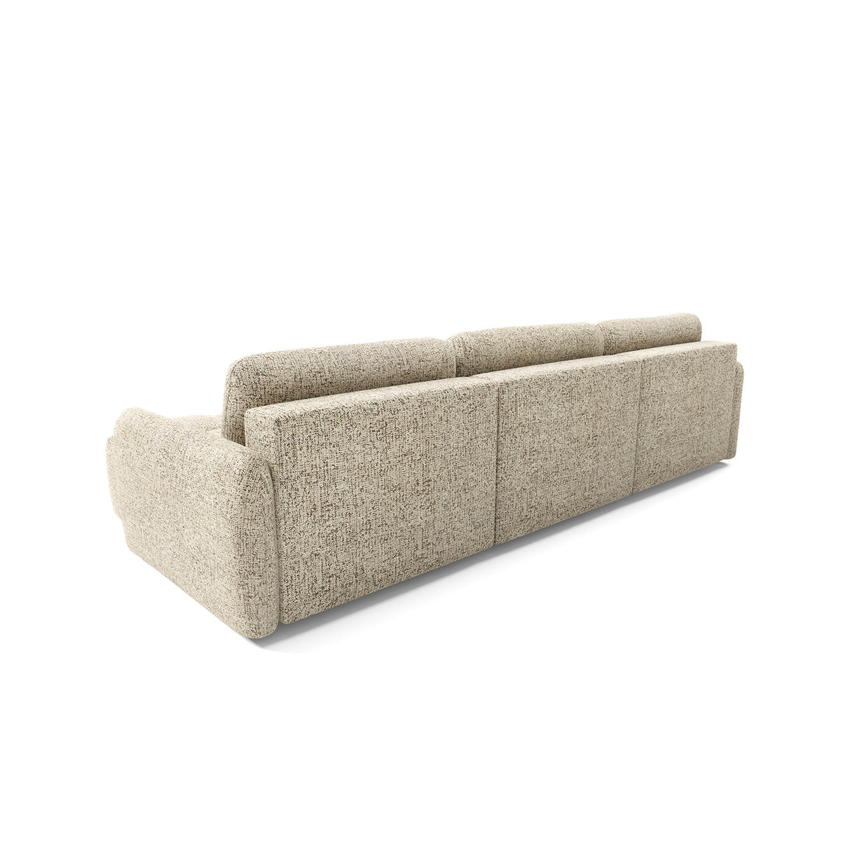 Canapé en U 5 places convertible avec coffre Vittoria Beige chiné - vue 5