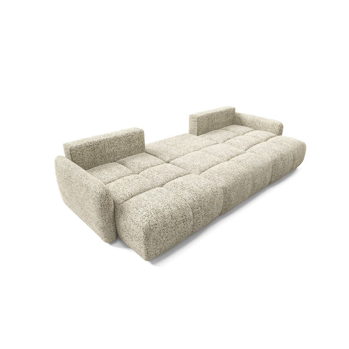 Canapé en U 5 places convertible avec coffre Vittoria Beige chiné - vue 7