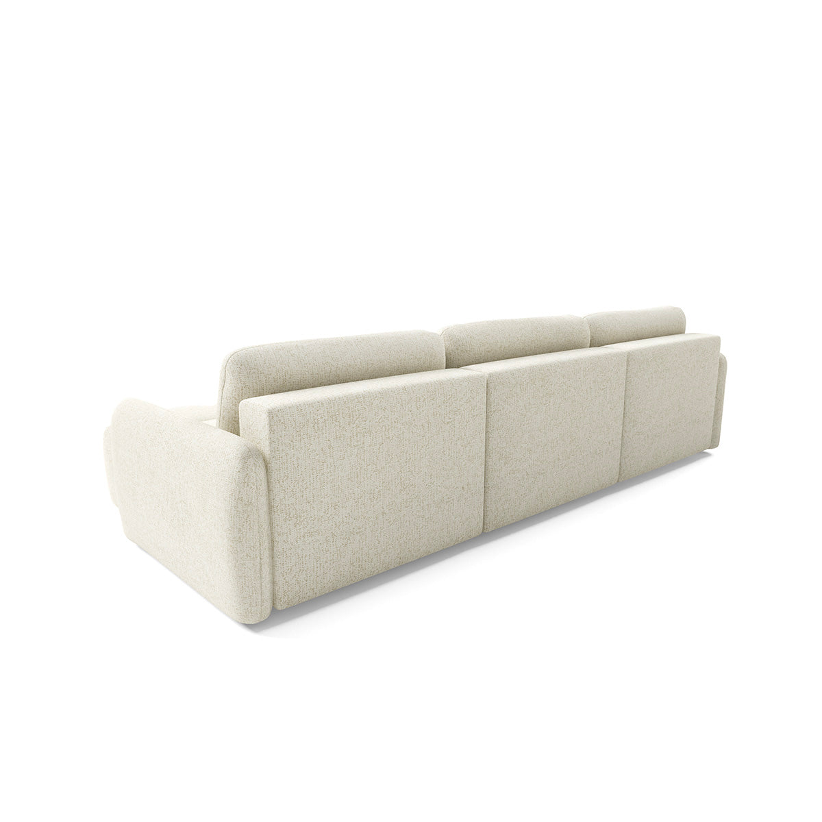 Canapé en U 5 places convertible avec coffre Vittoria Blanc cassé - vue 5