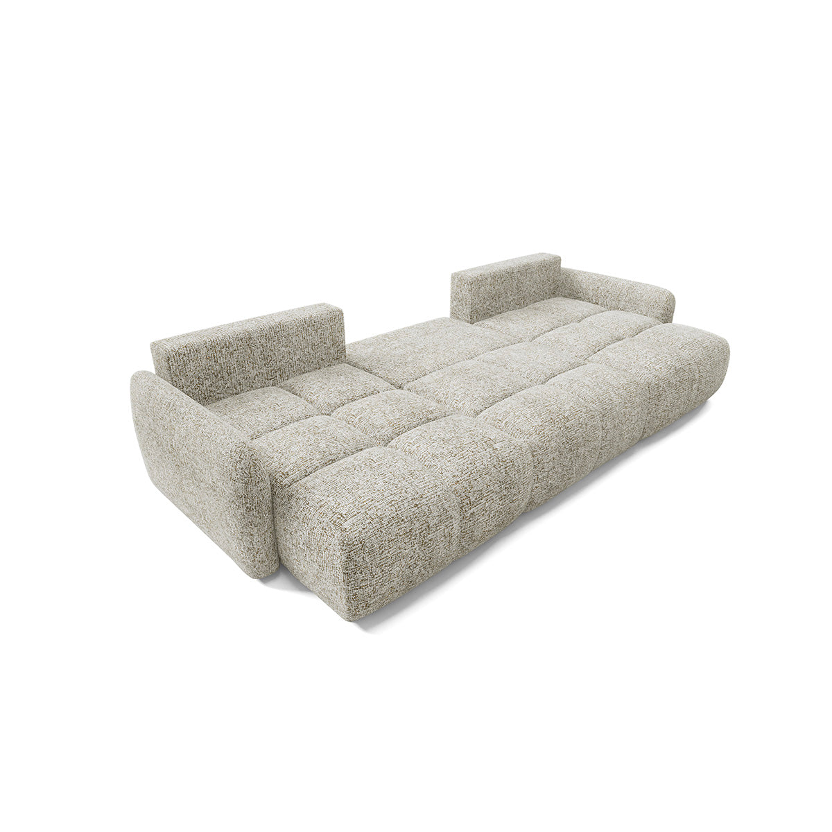 Canapé en U 5 places convertible avec coffre Vittoria Gris chiné - vue 7