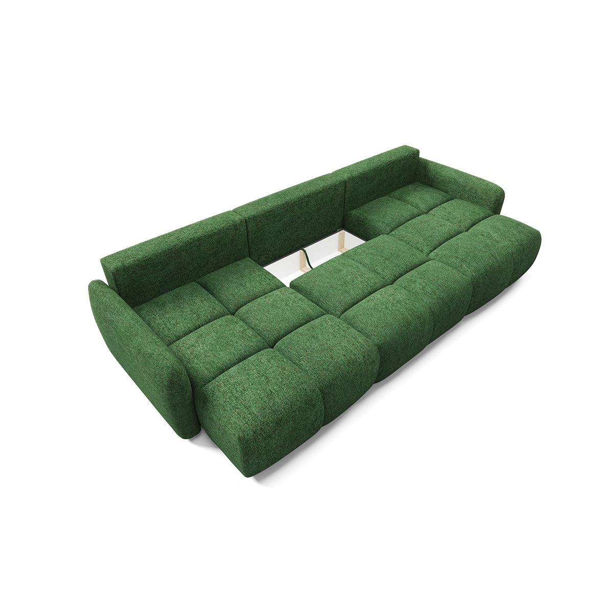 Canapé en U 5 places convertible avec coffre Vittoria Vert - vue 6