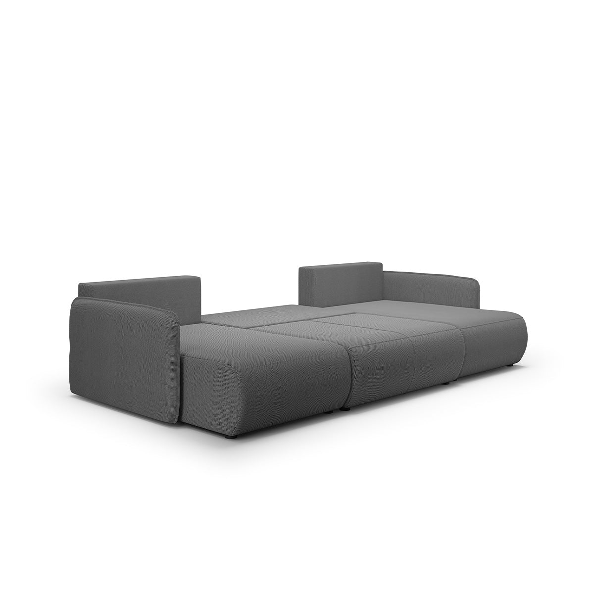 Canapé U 5 places convertible coffre Claudio Gris foncé - vue 3