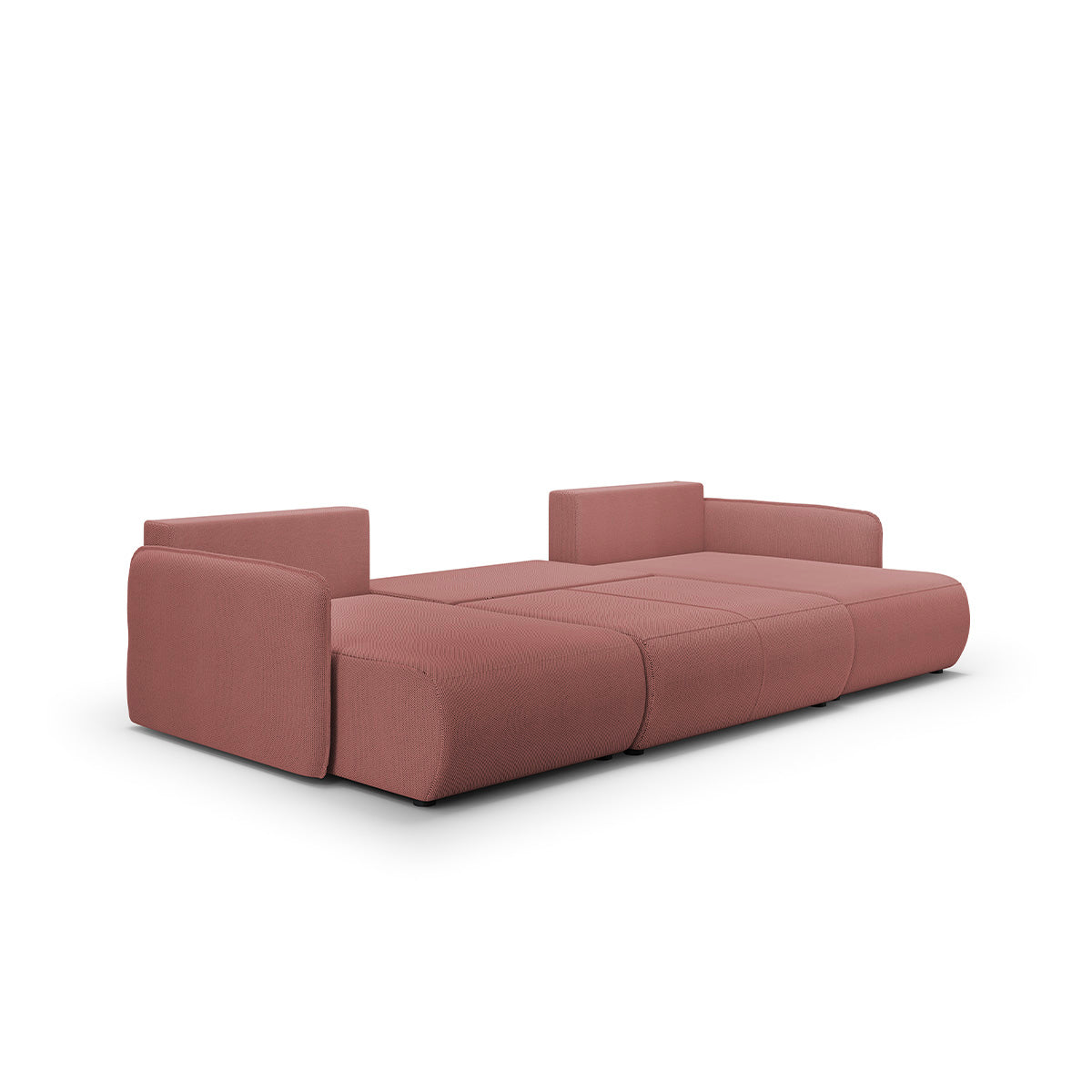 Canapé U 5 places convertible coffre Claudio Rose - vue 3