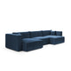 Canapé U 5 places convertible coffre Jimmy Bleu