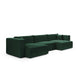 Canapé U 5 places convertible coffre Jimmy Vert sapin