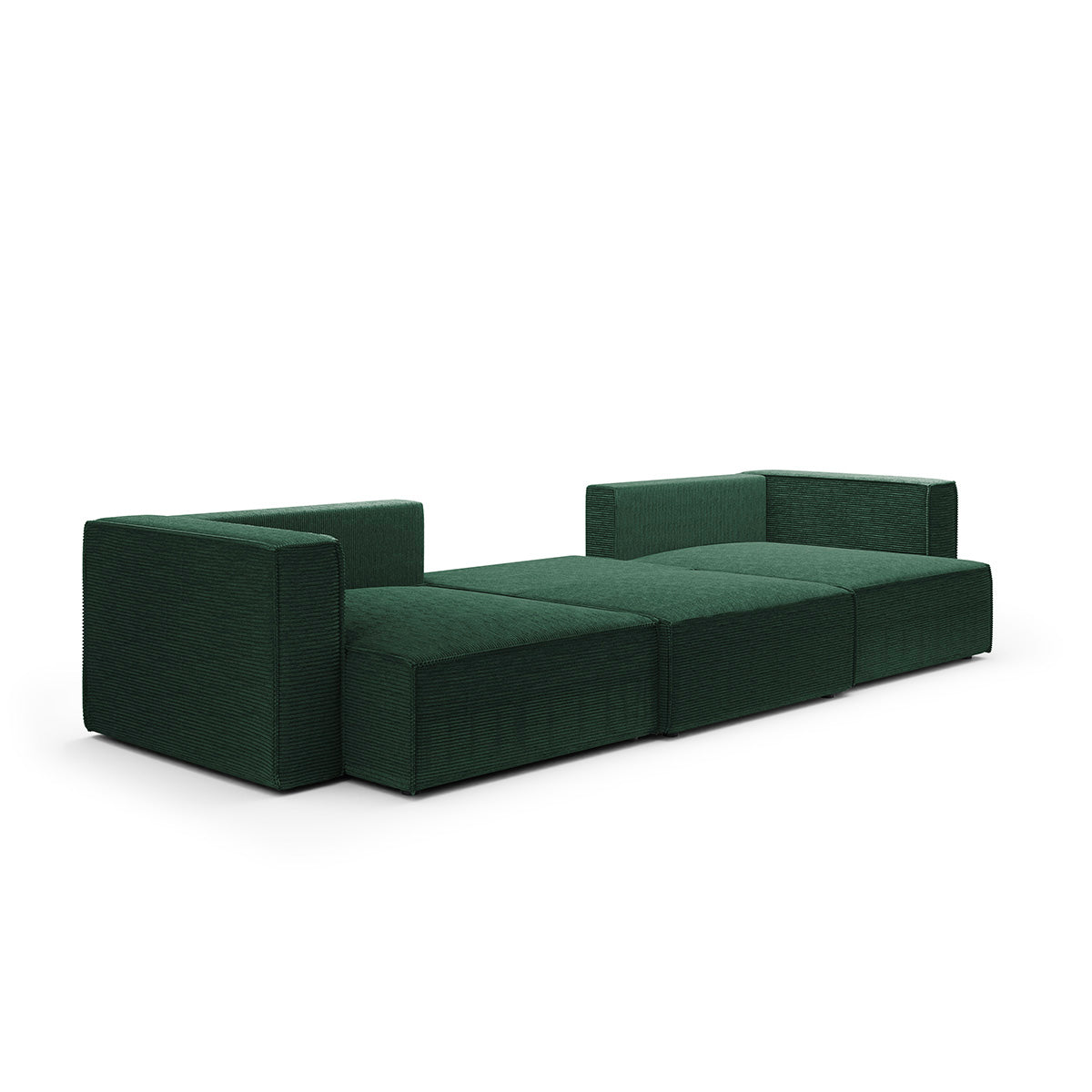 Canapé U 5 places convertible coffre Jimmy Vert sapin - vue 4