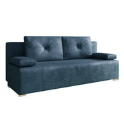 Canapé convertible 3 places avec coffre Evy Bleu Marine
