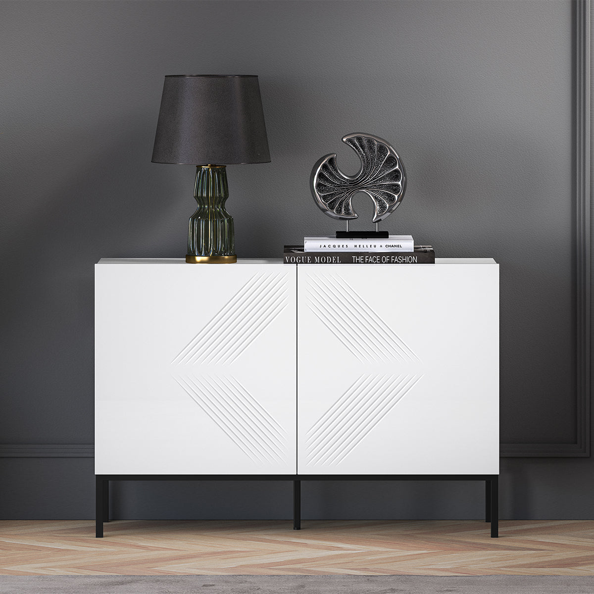 Buffet 2 portes Aura Blanc - vue 4