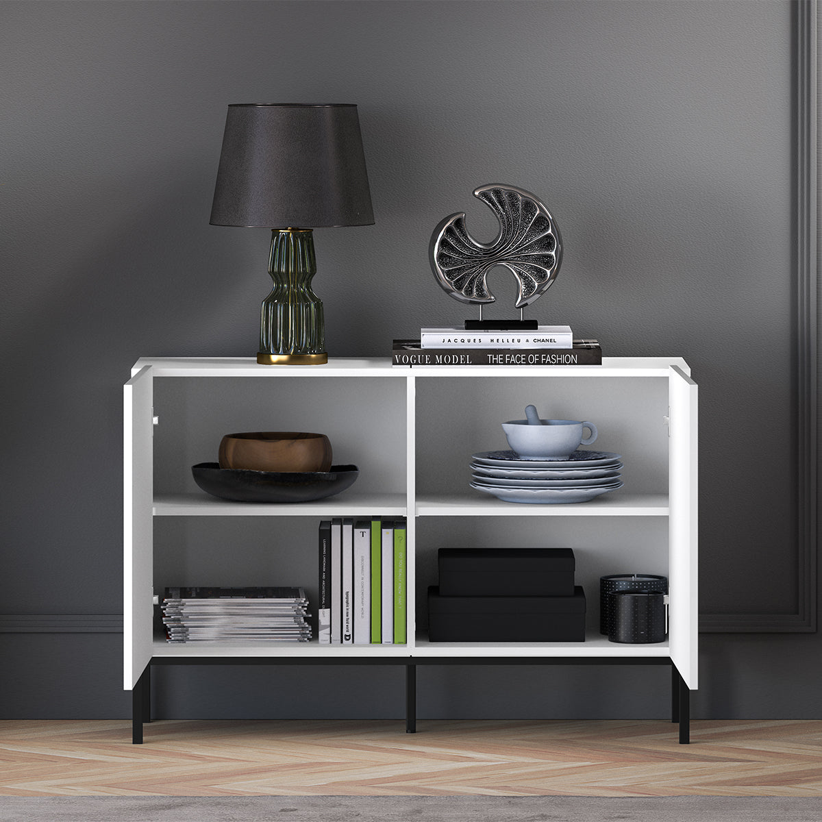 Buffet 2 portes Aura Blanc - vue 5