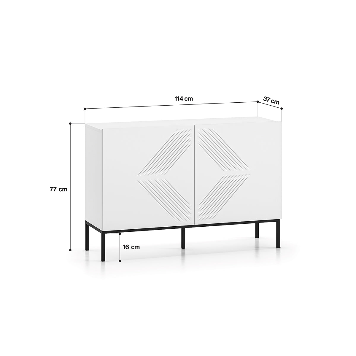 Buffet 2 portes Aura Blanc - vue 7