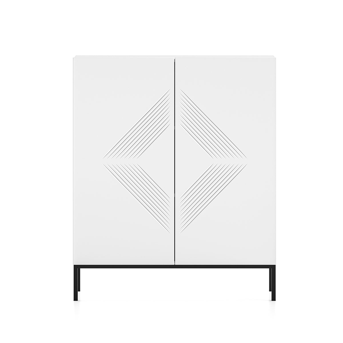 Buffet haut 2 portes Aura Blanc - vue 2