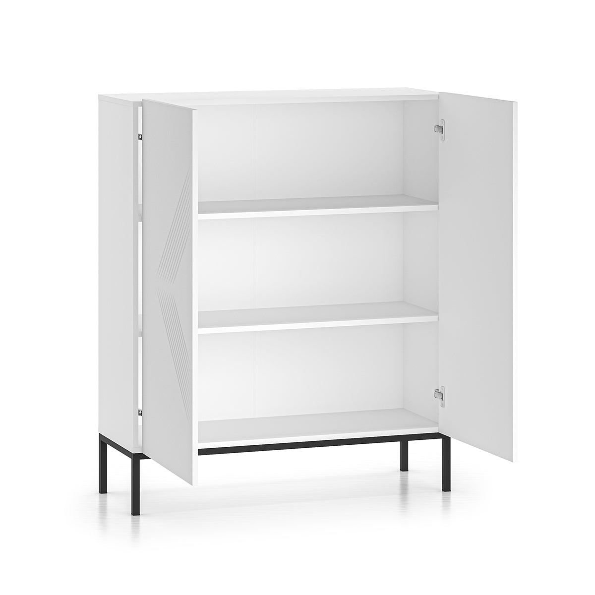 Buffet haut 2 portes Aura Blanc - vue 3