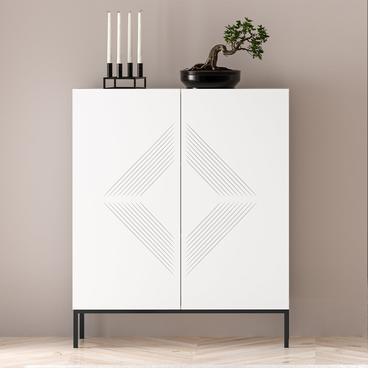 Buffet haut 2 portes Aura Blanc - vue 6