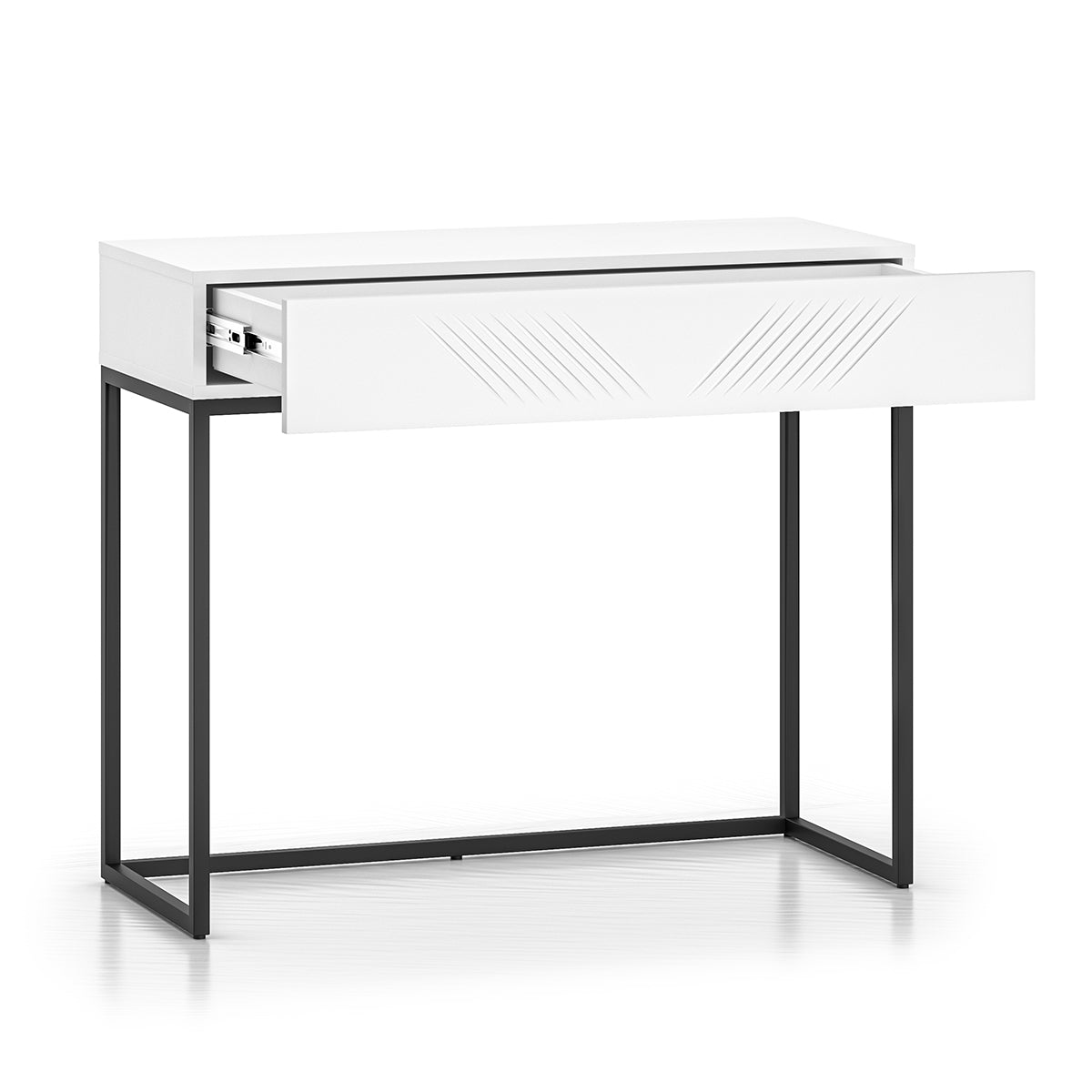 Console Coiffeuse 1 tiroir Aura Blanc - vue 3