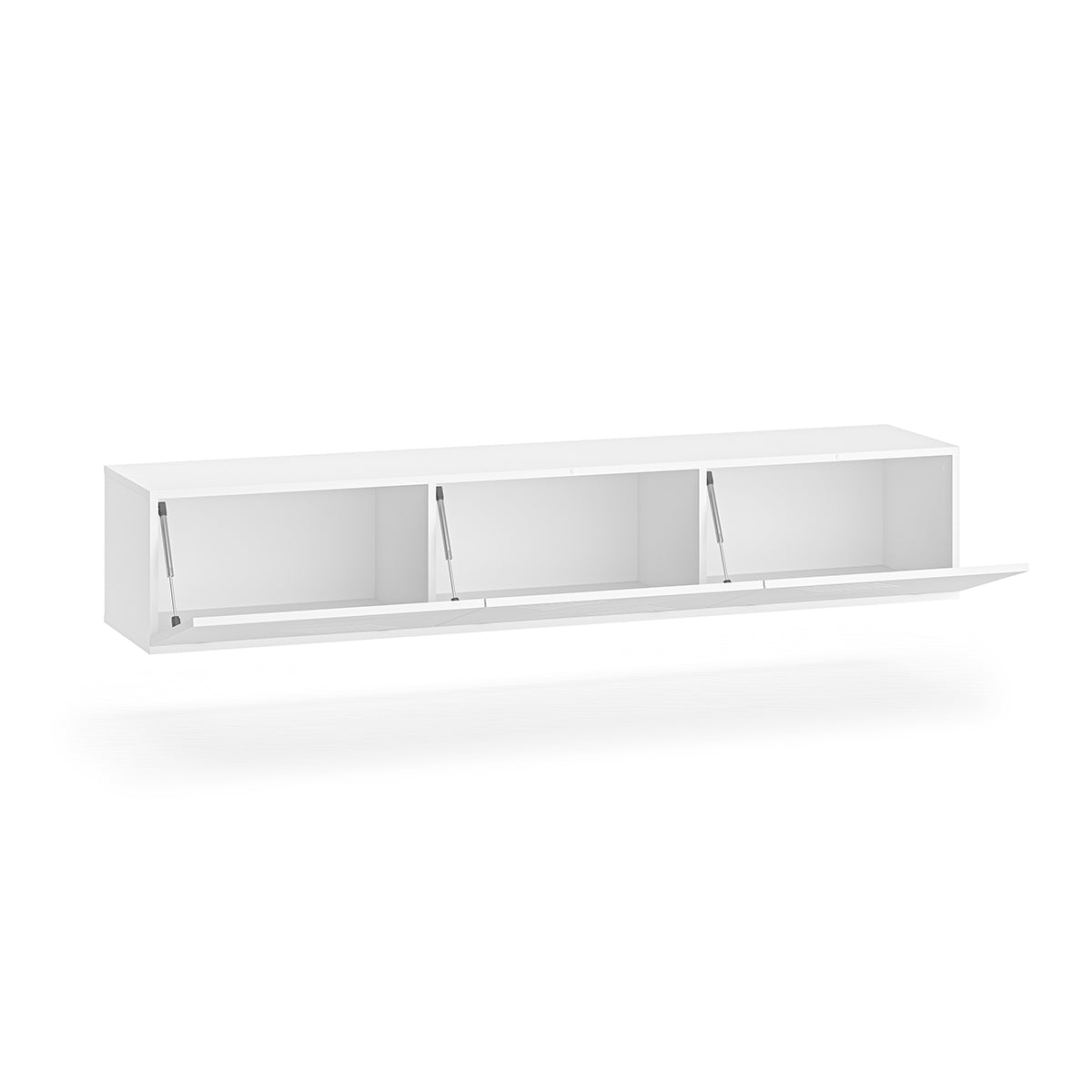 Meuble TV mural 3 portes 170 cm Aura Blanc - vue 3
