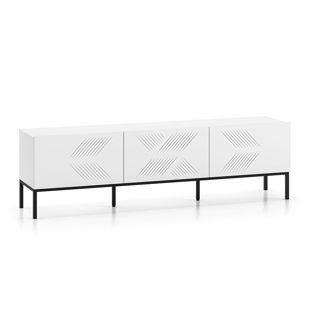 Meuble TV 3 portes 170 cm Aura Blanc