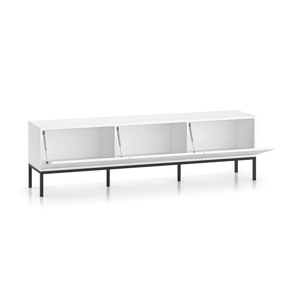 Meuble TV 3 portes 170 cm Aura Blanc - vue 3