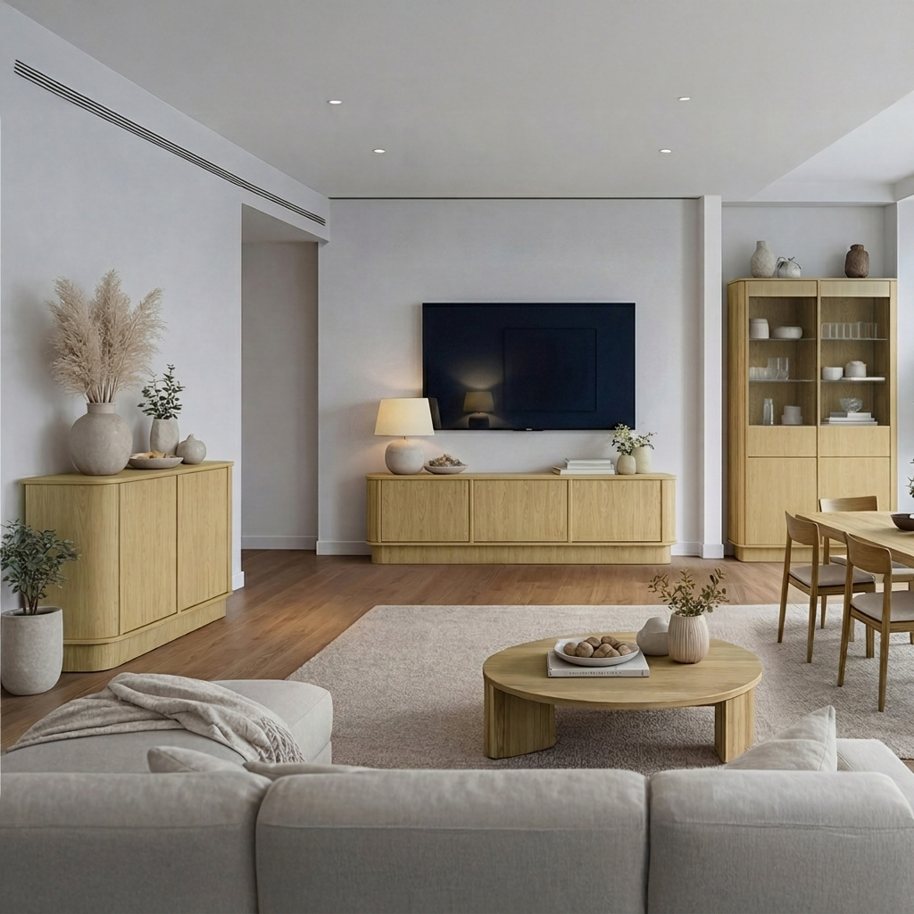 Meuble TV 3 portes Halina Bois - vue 4