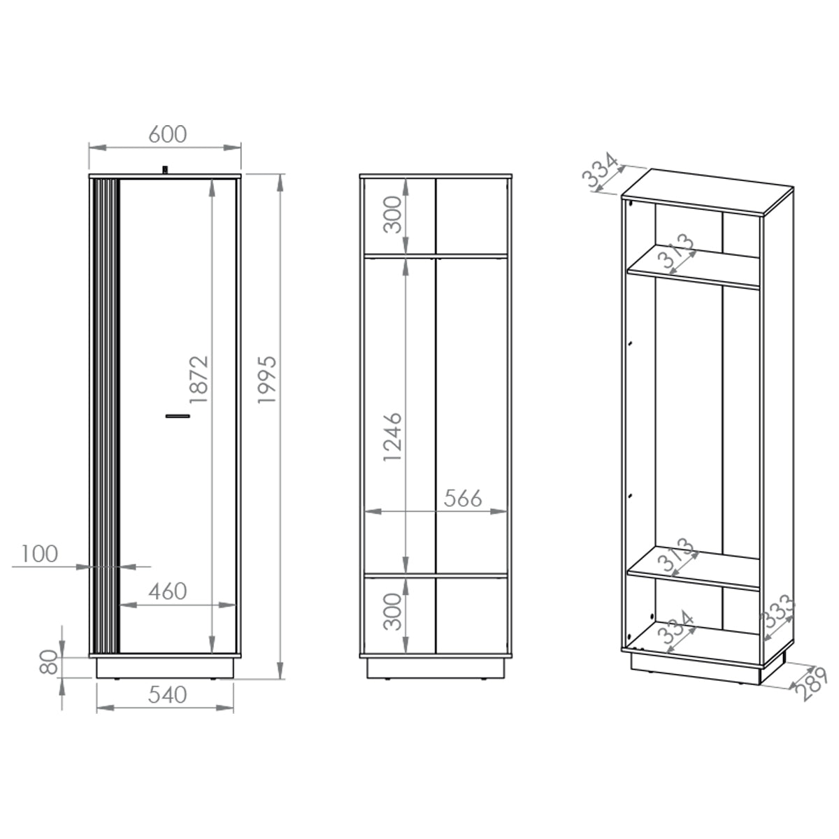 Colonne d'entrée 1 porte Nilo Bois - vue 5