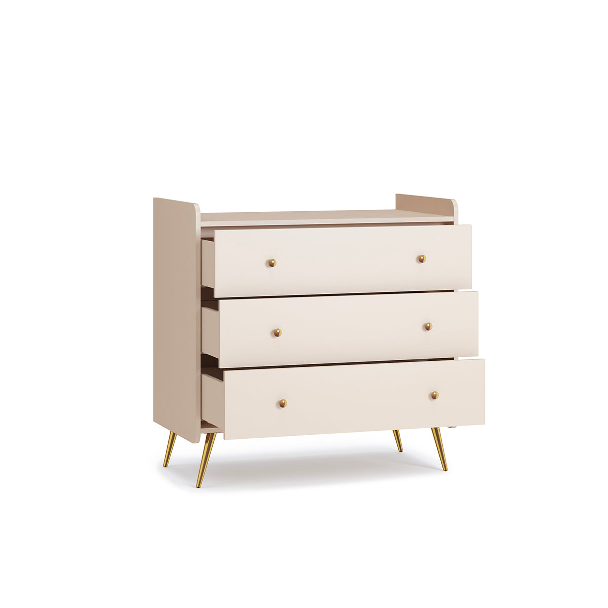 Lit évolutif 70x140 et commode 3 tiroirs Vox Lunea Cachemire - vue 6